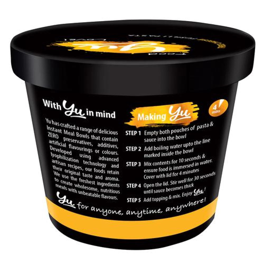 Yu Three Cheese Instant Cup Pasta - Wholesome, 65 g-2.webp